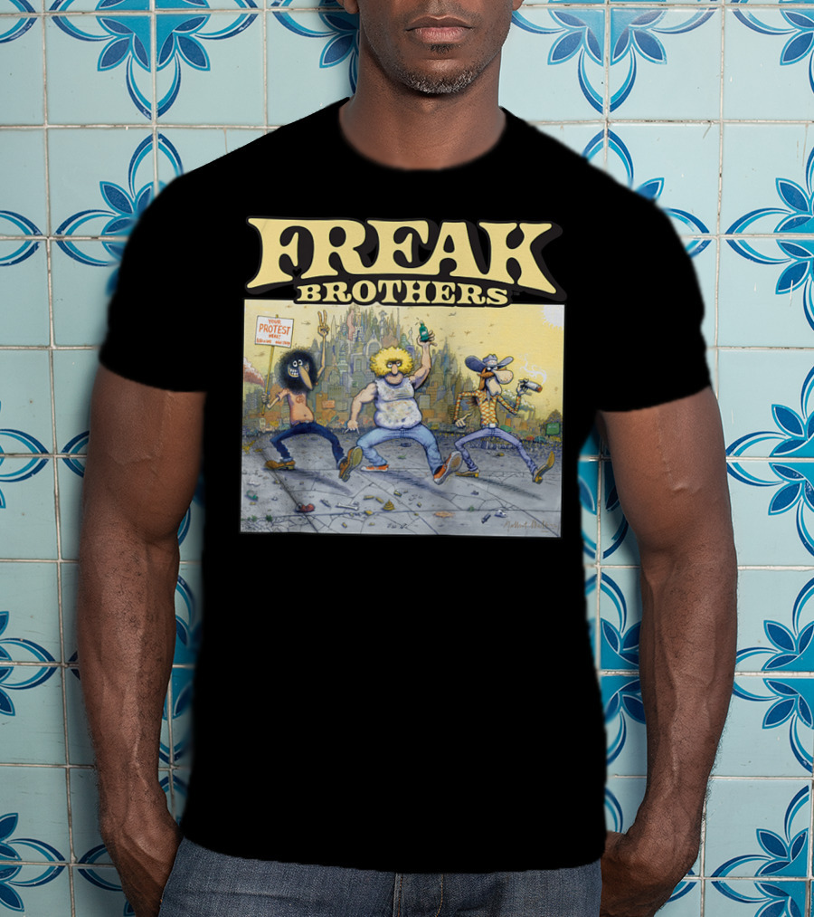 Freak Brothers Lucky Protest Day In The City T-Shirt