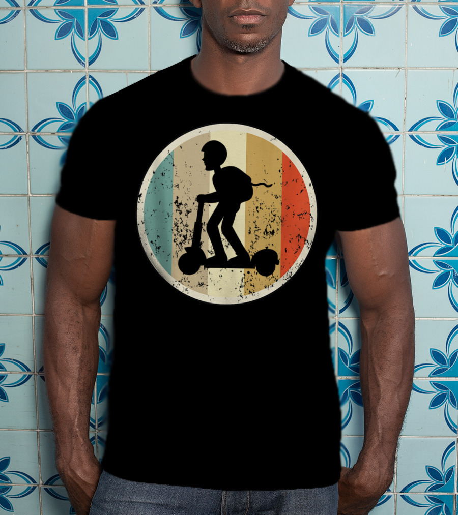 Escooter Electric Scooter Driver Vintage Retro T-Shirt