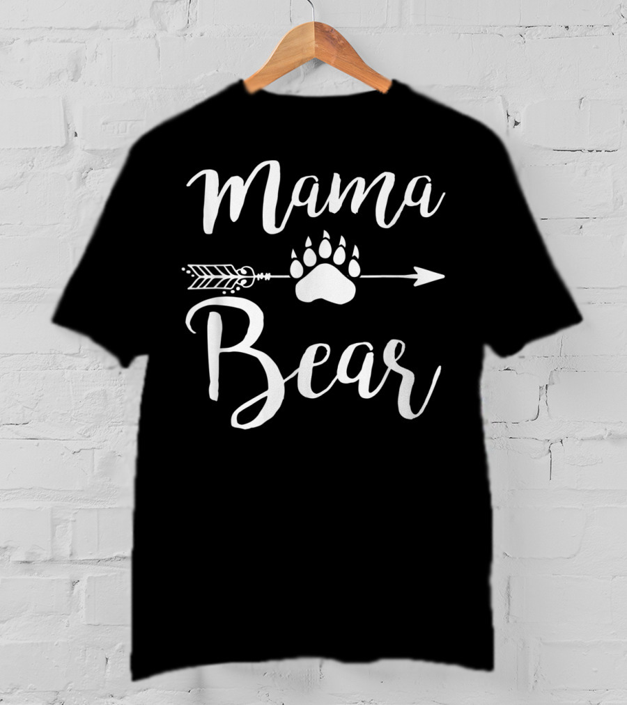 Mama Bear Arrow Paw Print Family T-Shirt