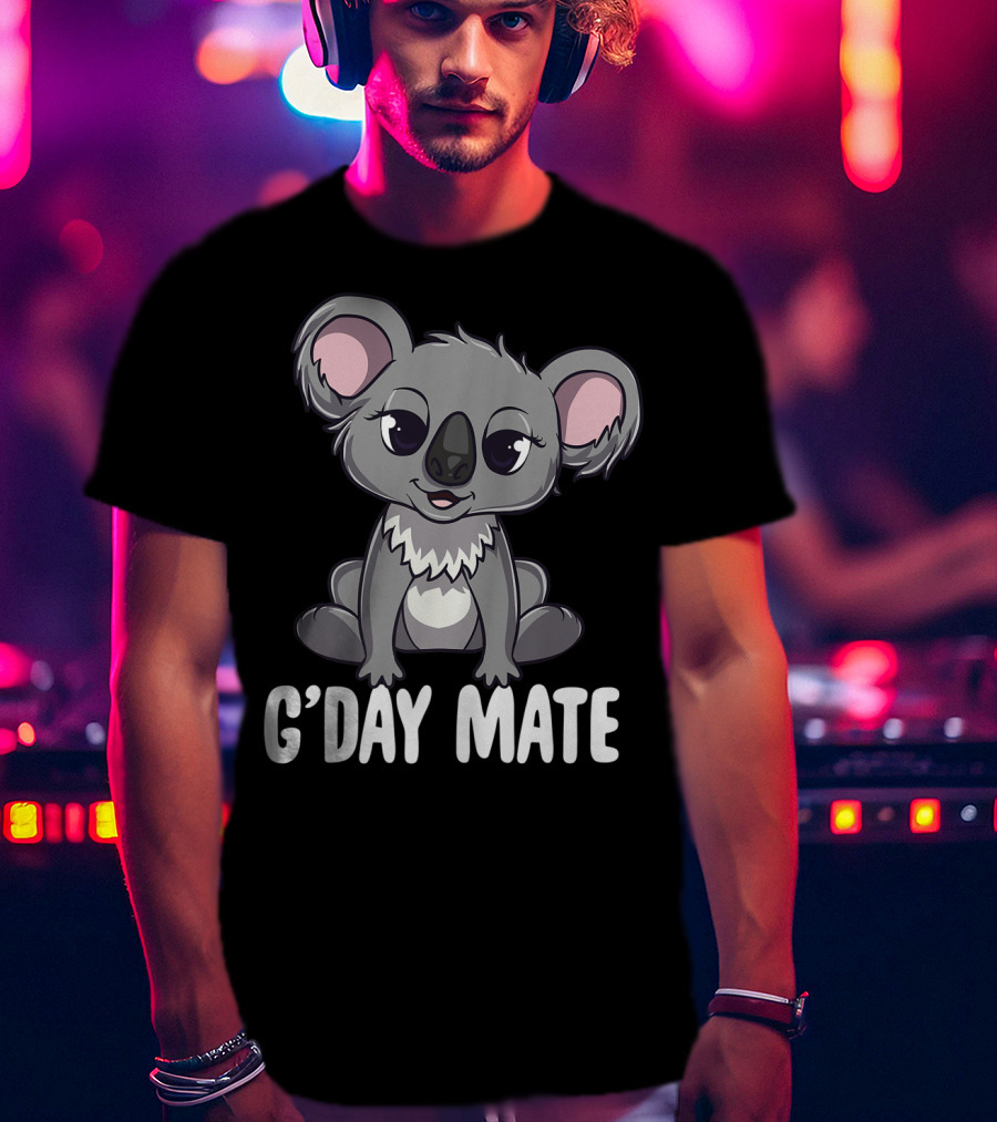G'Day Mate Cute Kawaii Koala Australia T-Shirt