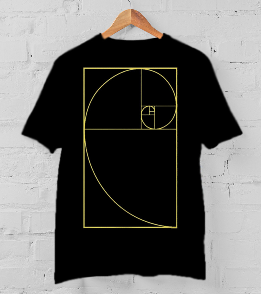 Golden Ratio Fibonacci Spiral Diagram T-Shirt