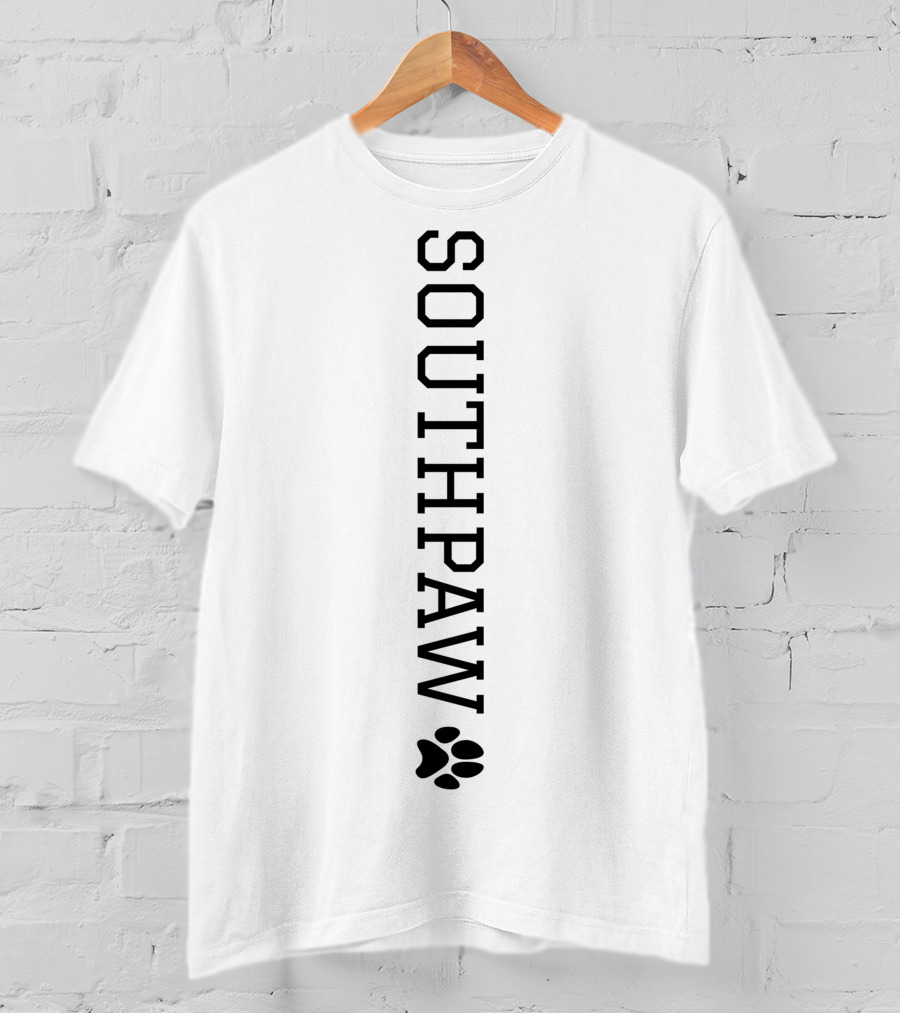 Southpaw Lefty Left Handed Genius Paw Prints T-Shirt