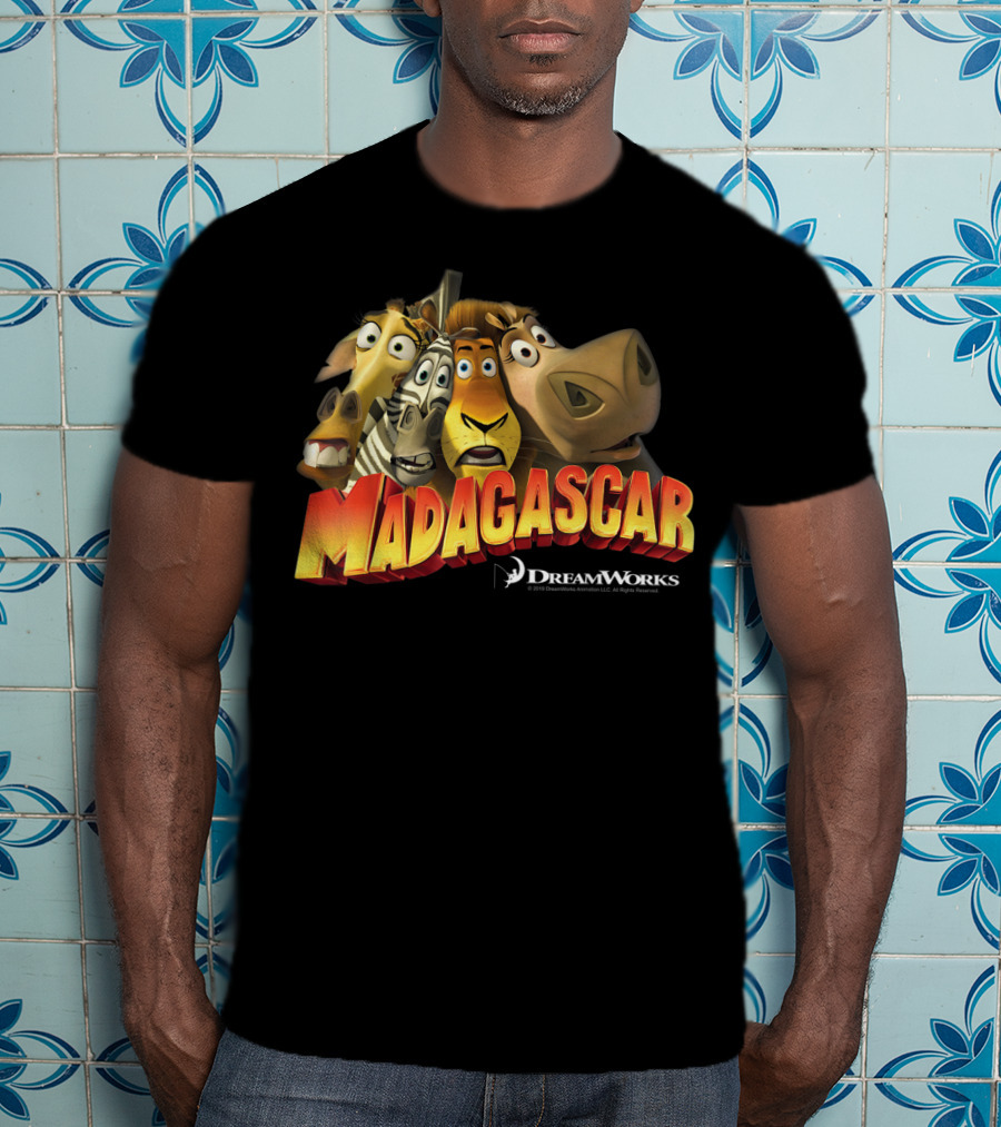 DreamWorks Madagascar Movie Characters Group Shot T-Shirt
