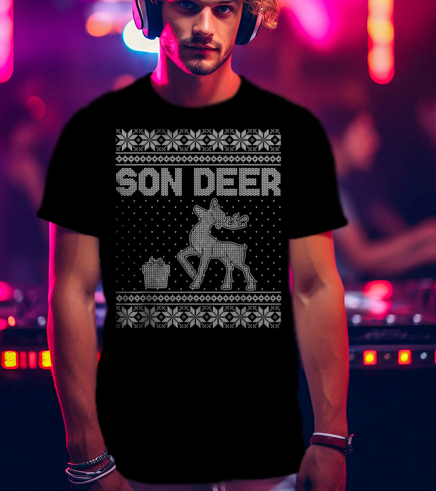 Son Deer Matching Family Christmas T-Shirt