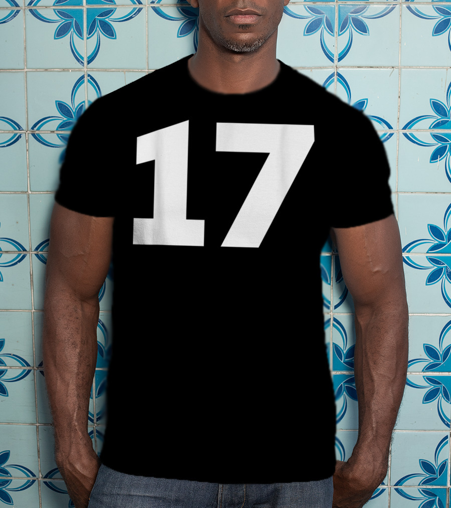 Number 17 Jersey Style Sport Team Group T-Shirt