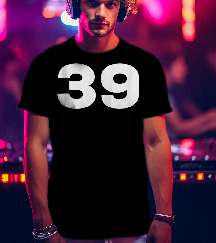 39 Number Jersey Style Sport Team Group Fan T-Shirt