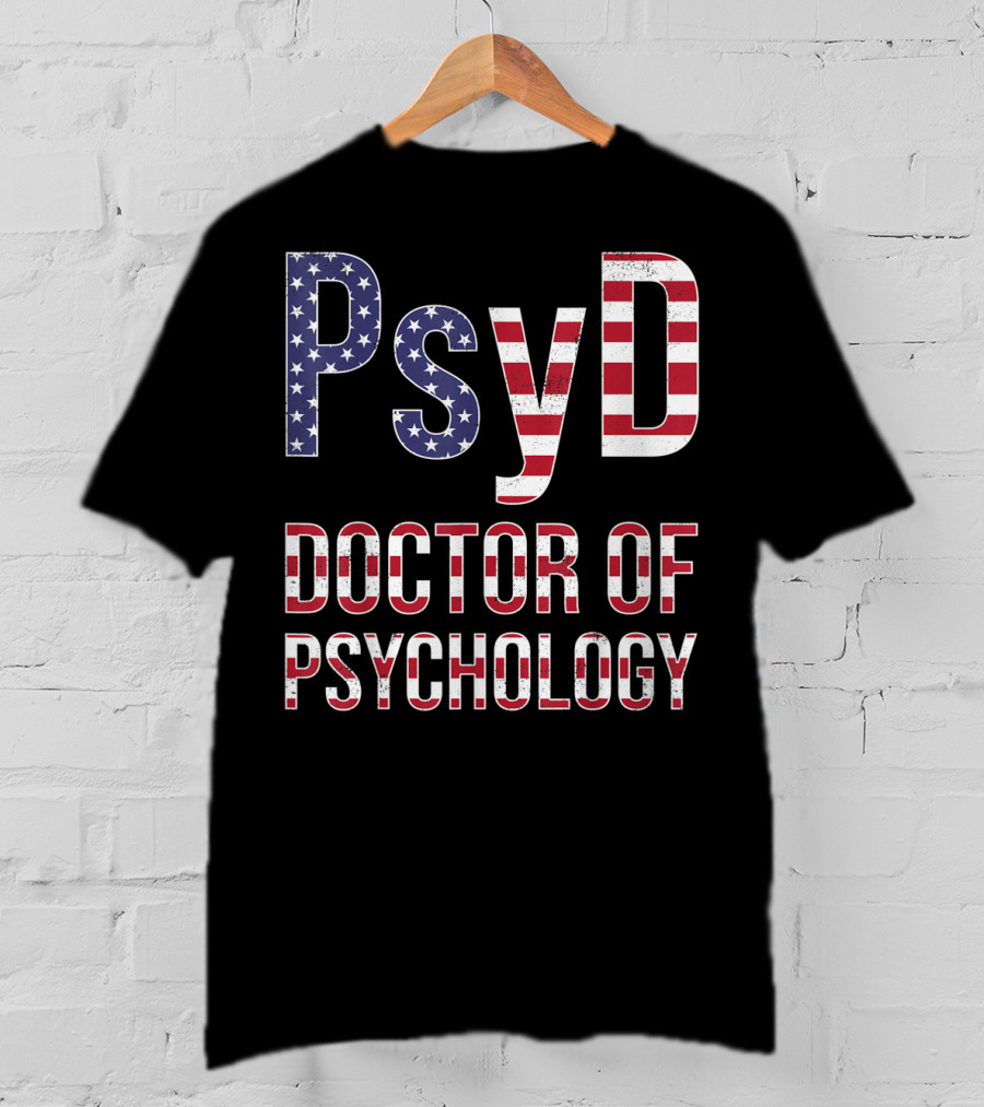 Psyd Doctor Of Psychology American Flag T-Shirt