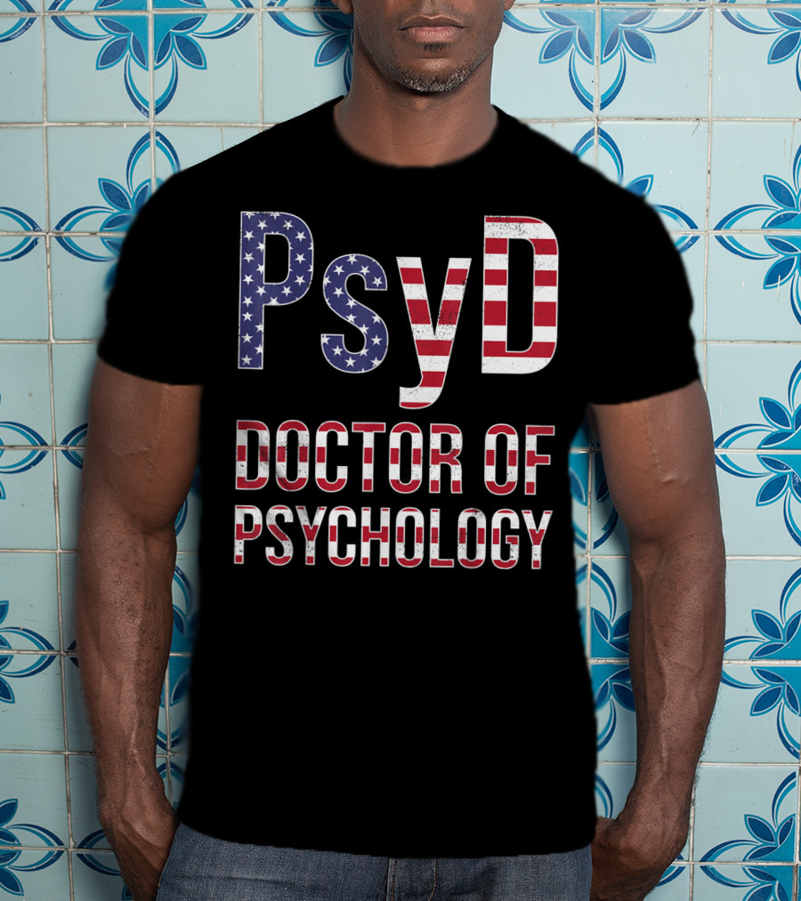 Psyd Doctor Of Psychology American Flag T-Shirt