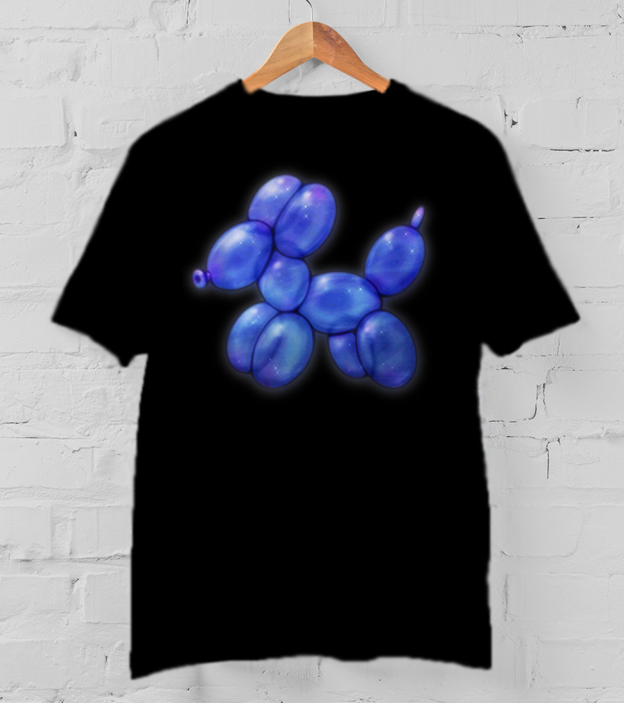 Blue Balloon Animal Dog Pastel Goth Aesthetic T-Shirt