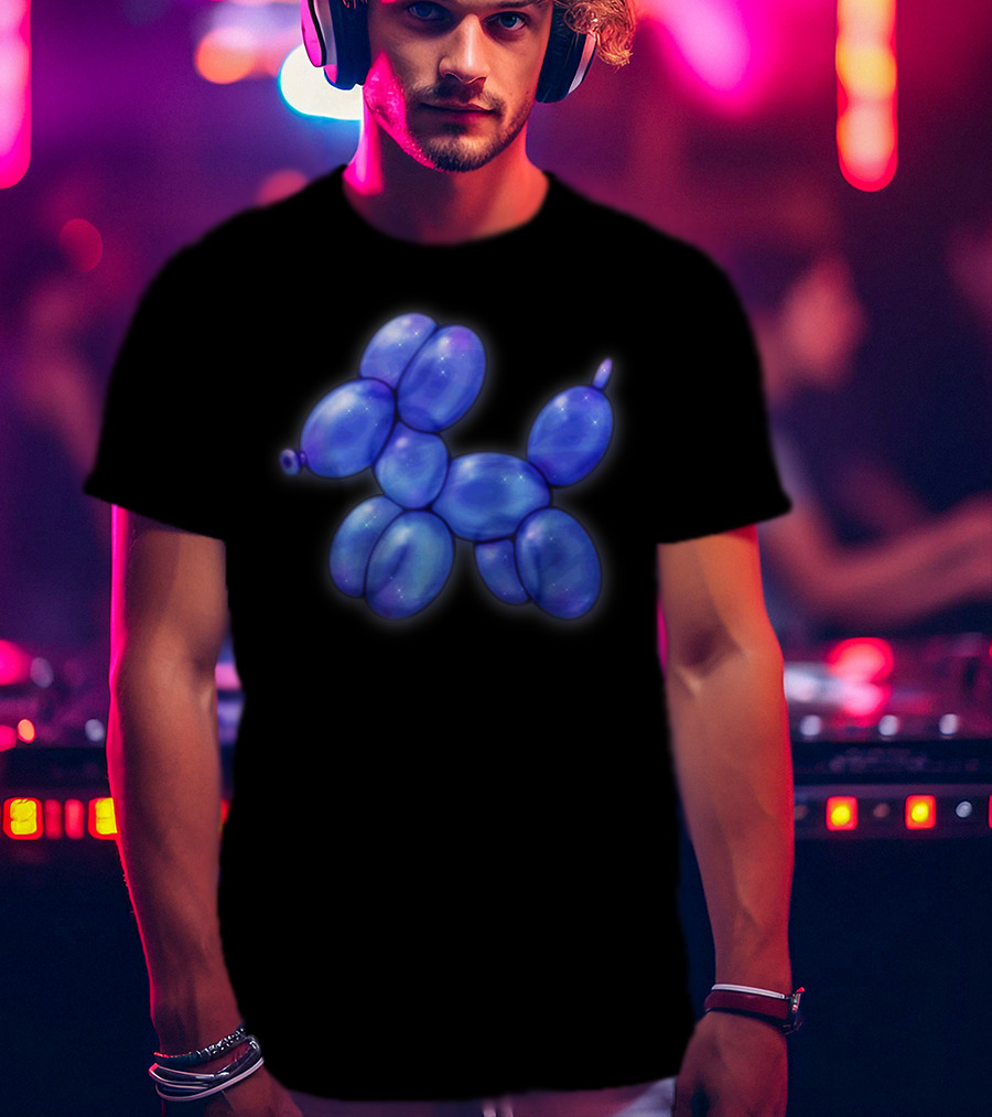 Blue Balloon Animal Dog Pastel Goth Aesthetic T-Shirt