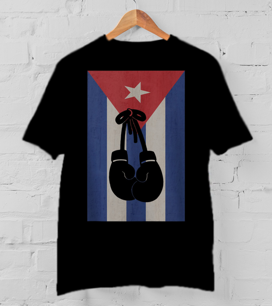 Boxers Cuban Flag Cuba Boxing Gloves Muay Thai Fighter Cuban Flag Boxing Gloves T-Shirt