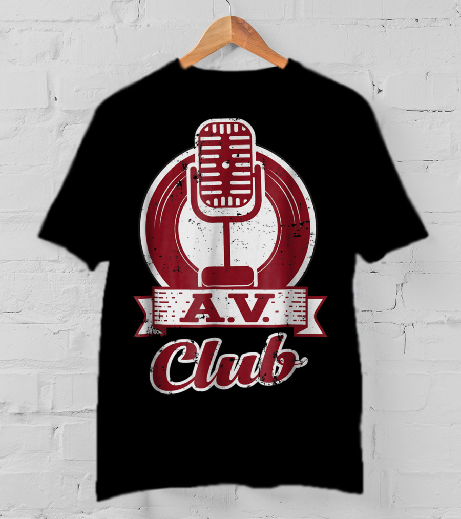 A.V. Club Vintage Microphone Emblem T-Shirt