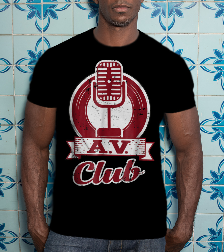 A.V. Club Vintage Microphone Emblem T-Shirt