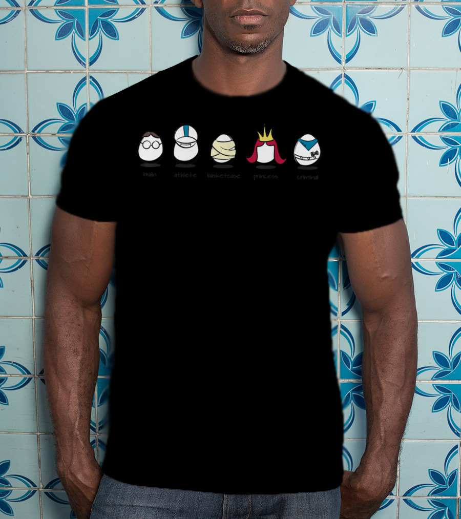 Brain Athlete Basketcase Princess Criminal Breakfast Eggs T-Shirt