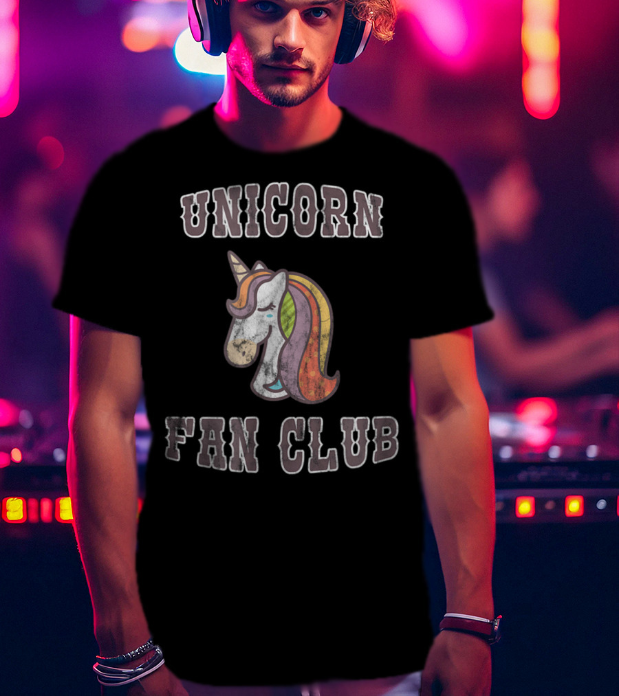 Unicorn Fan Club Old School Vintage Unicorn T-Shirt