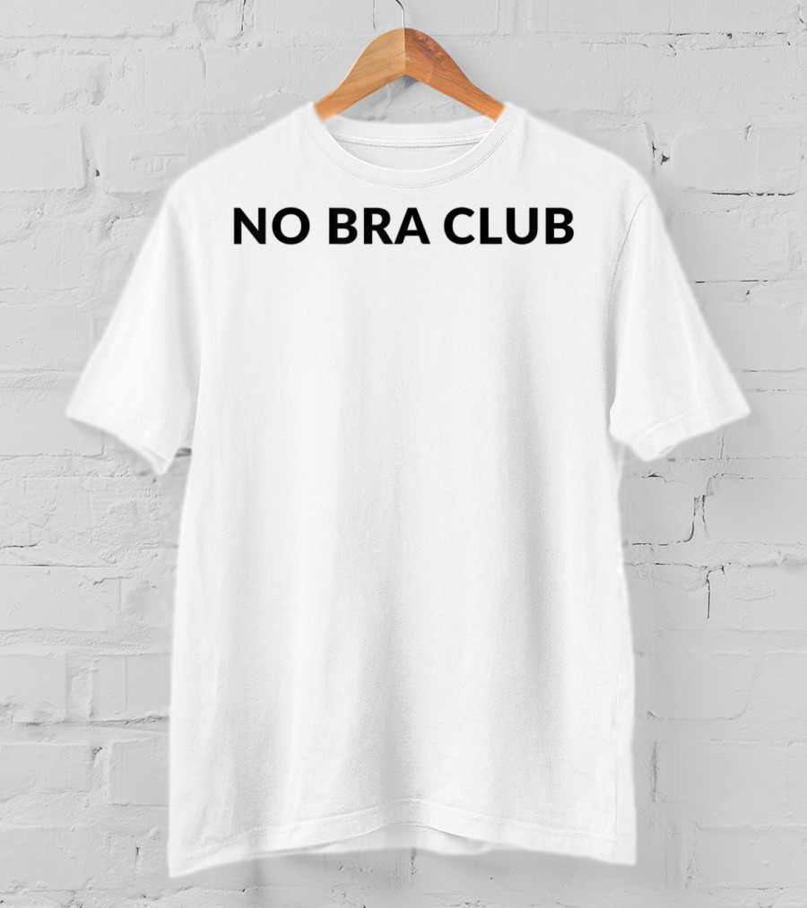 No Bra Club O Neck Crop T-Shirt
