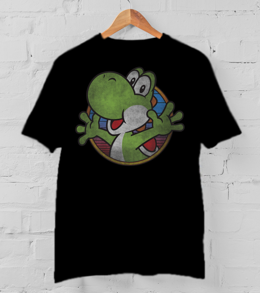 Super Mario Yoshi Colorful Circle Emblem T-Shirt