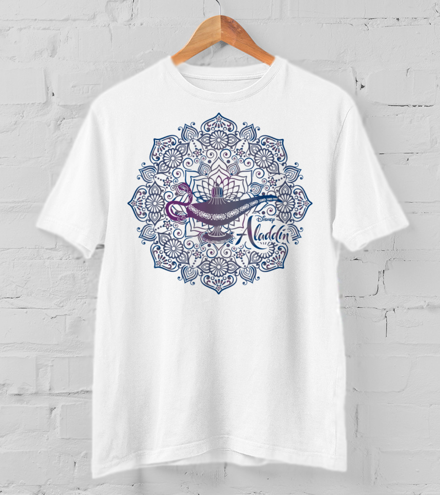 Disney Aladdin Genie Lamp Mandala T-Shirt