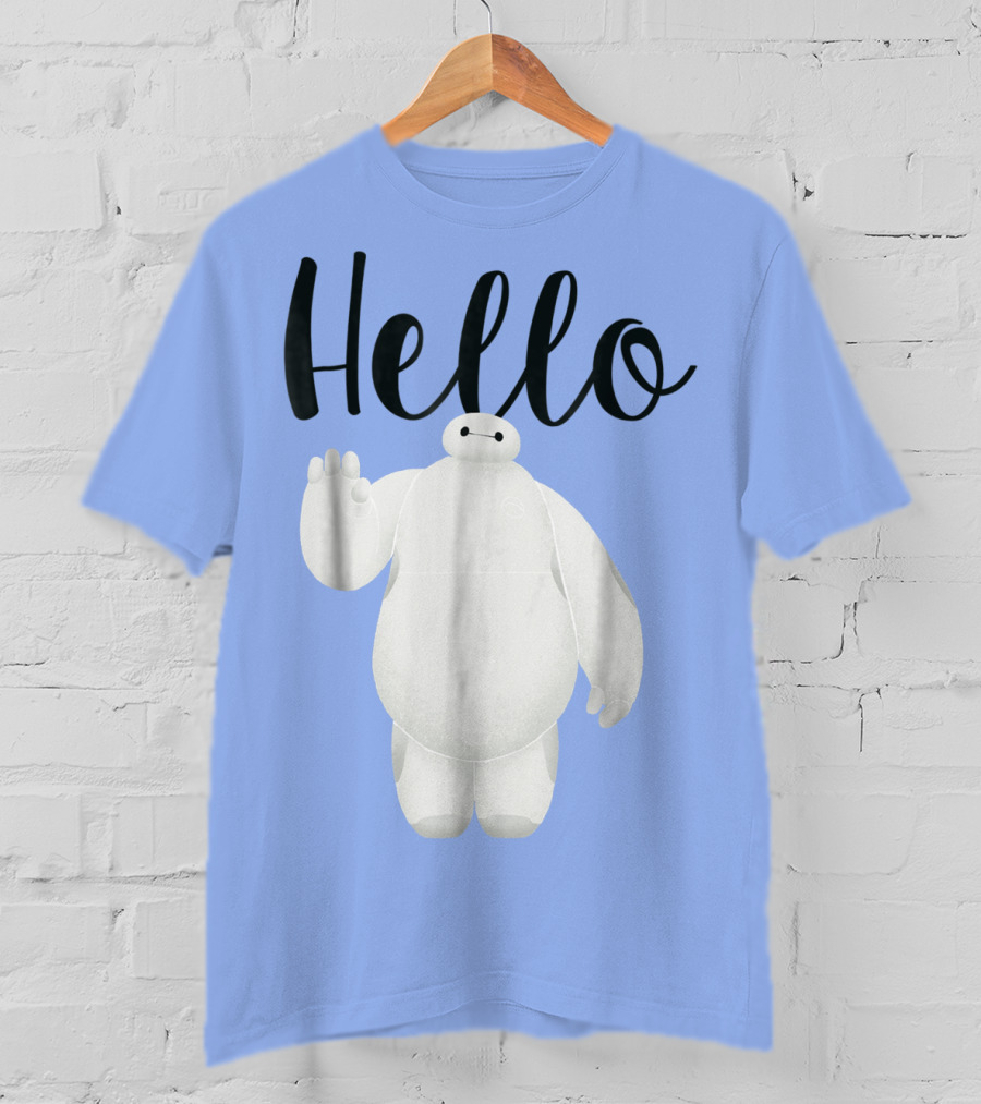 Disney Big Hero 6 Baymax Hello Wave Greetings T-Shirt