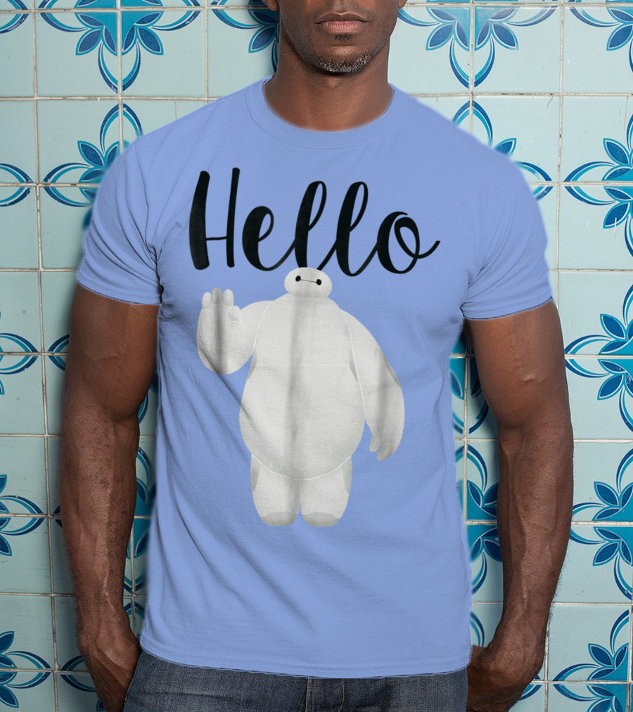 Disney Big Hero 6 Baymax Hello Wave Greetings T-Shirt