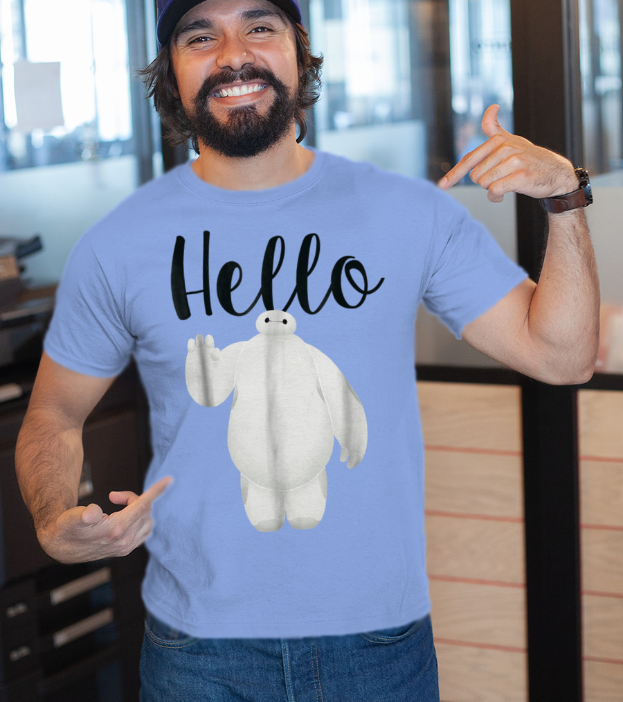 Disney Big Hero 6 Baymax Hello Wave Greetings T-Shirt