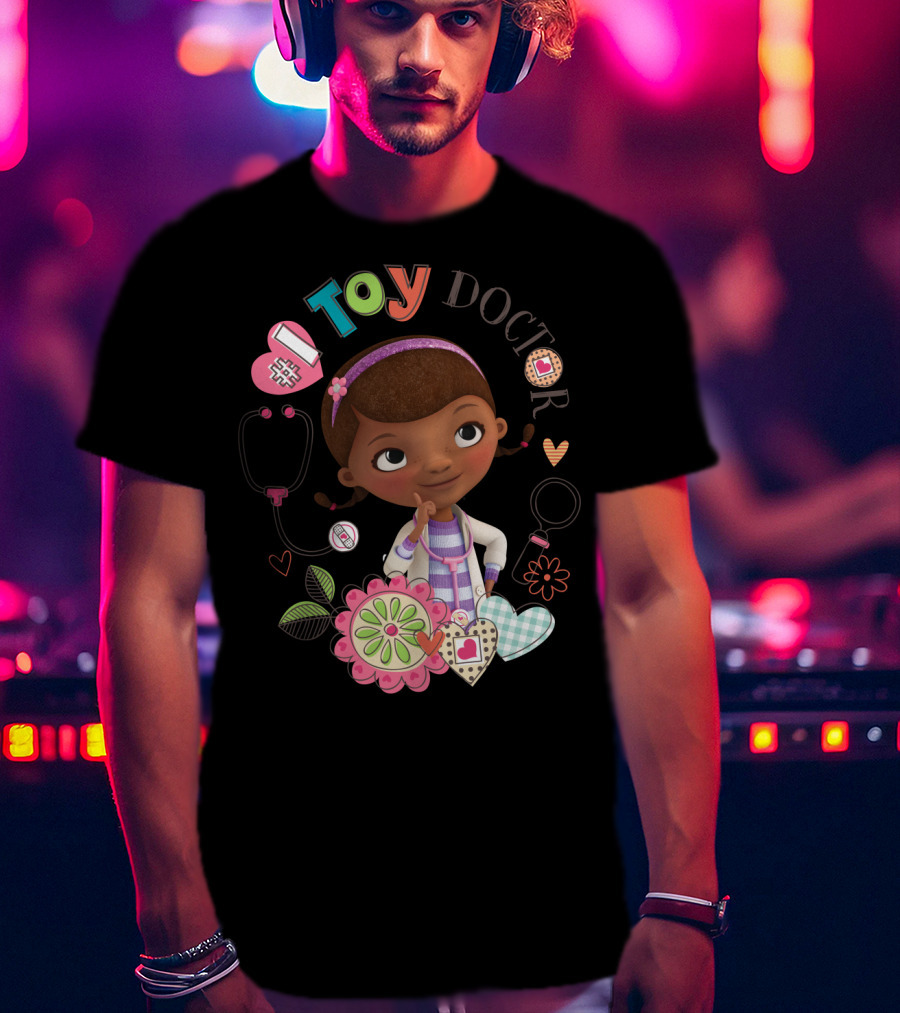 Disney Doc McStuffins Toy Doctor Dottie Hearts And Flowers T-Shirt