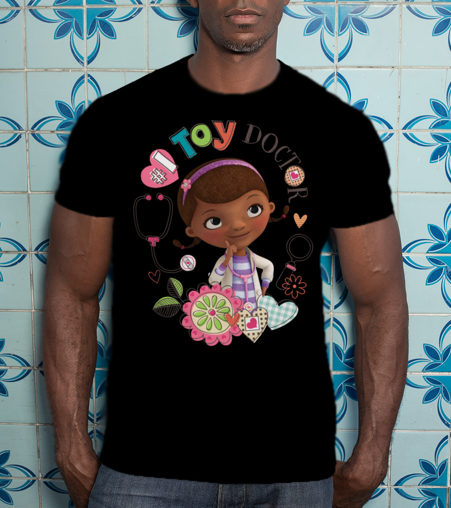 Disney Doc McStuffins Toy Doctor Dottie Hearts And Flowers T-Shirt