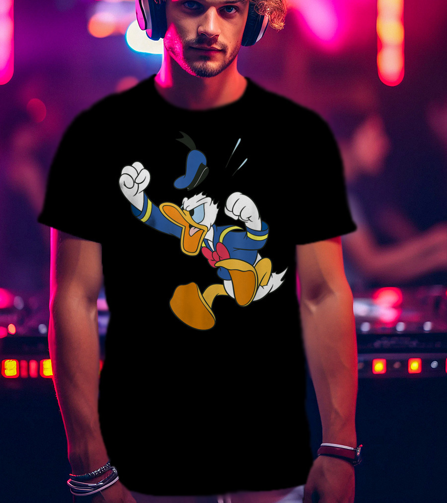 Disney Donald Duck Fit Of Anger Classic Character Pose T-Shirt