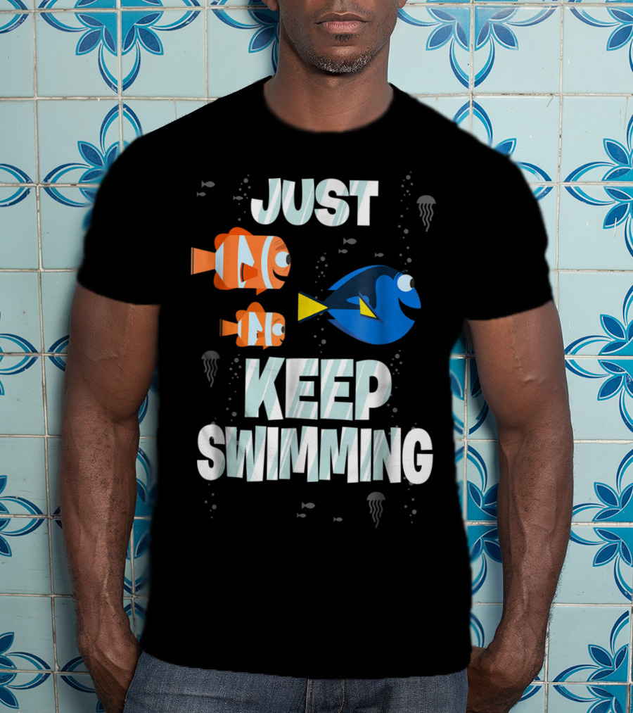 Disney Finding Dory Just Keep Swimming With Marlin And Nemo T-Shirt