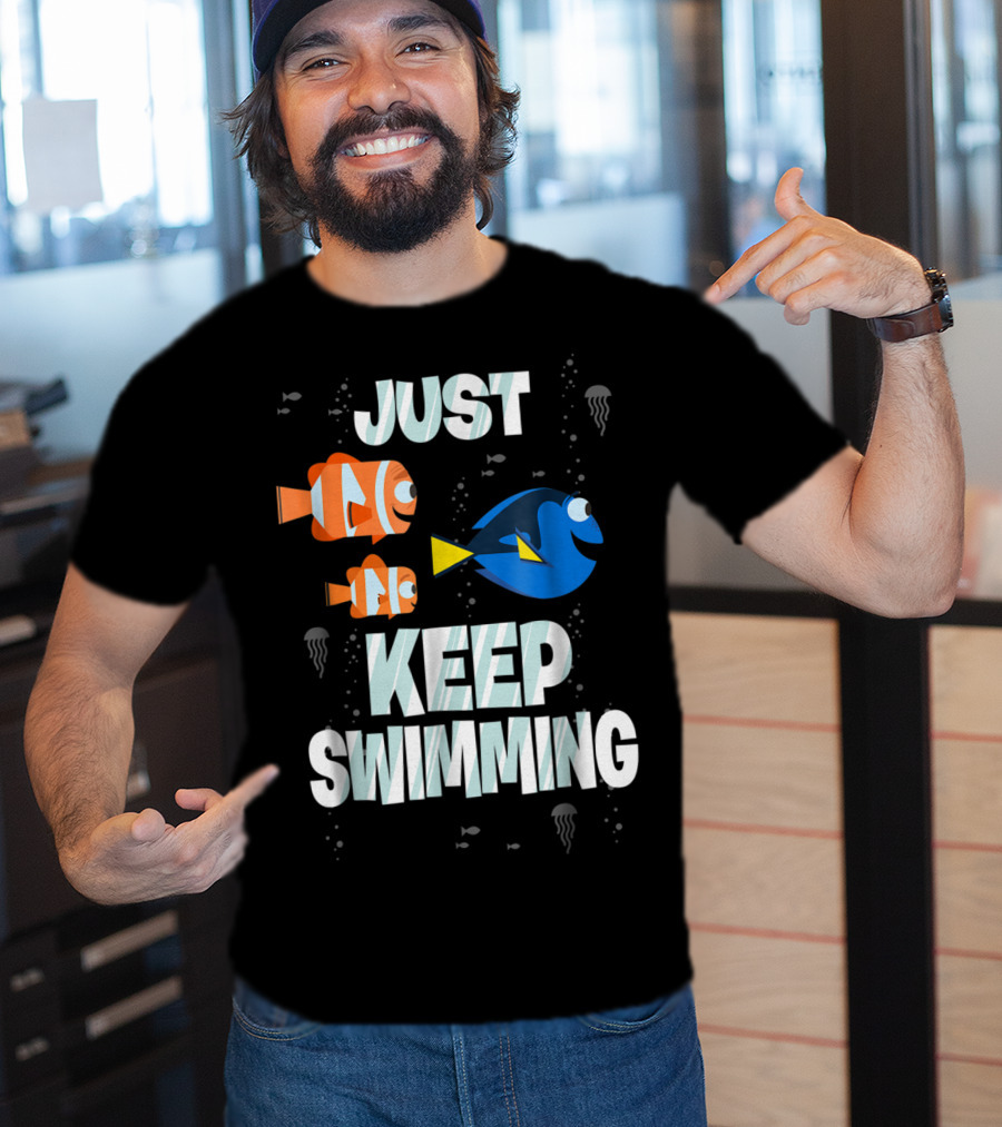 Disney Finding Dory Just Keep Swimming With Marlin And Nemo T-Shirt