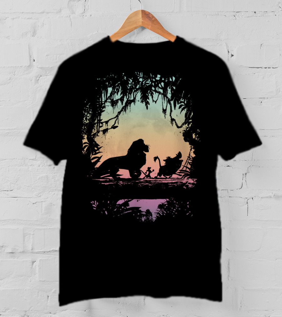 Disney Lion King Gradient Jungle Adventure Silhouette Trio T-Shirt