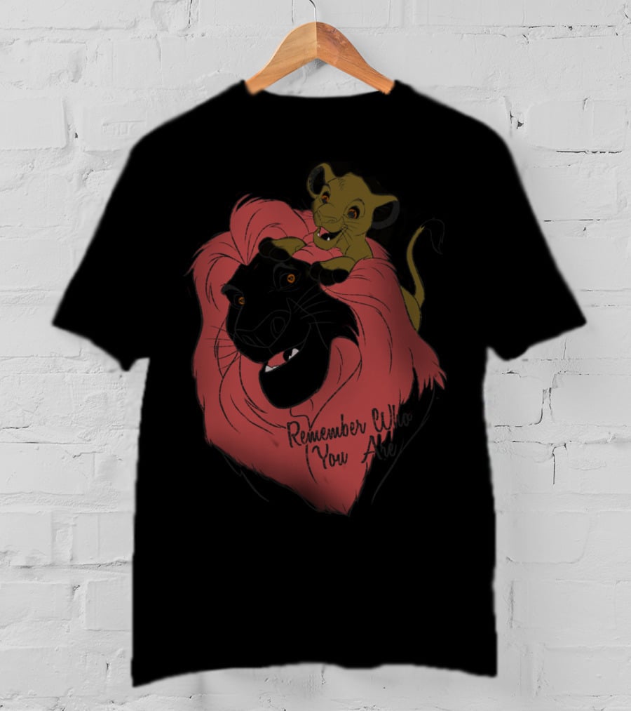 Disney Lion King Remember Who You Are Simba And Mufasa Watercolor T-Shirt