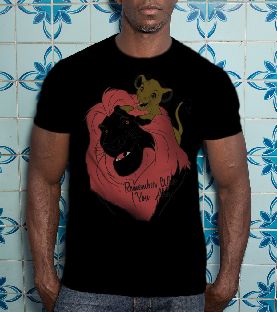 Disney Lion King Remember Who You Are Simba And Mufasa Watercolor T-Shirt