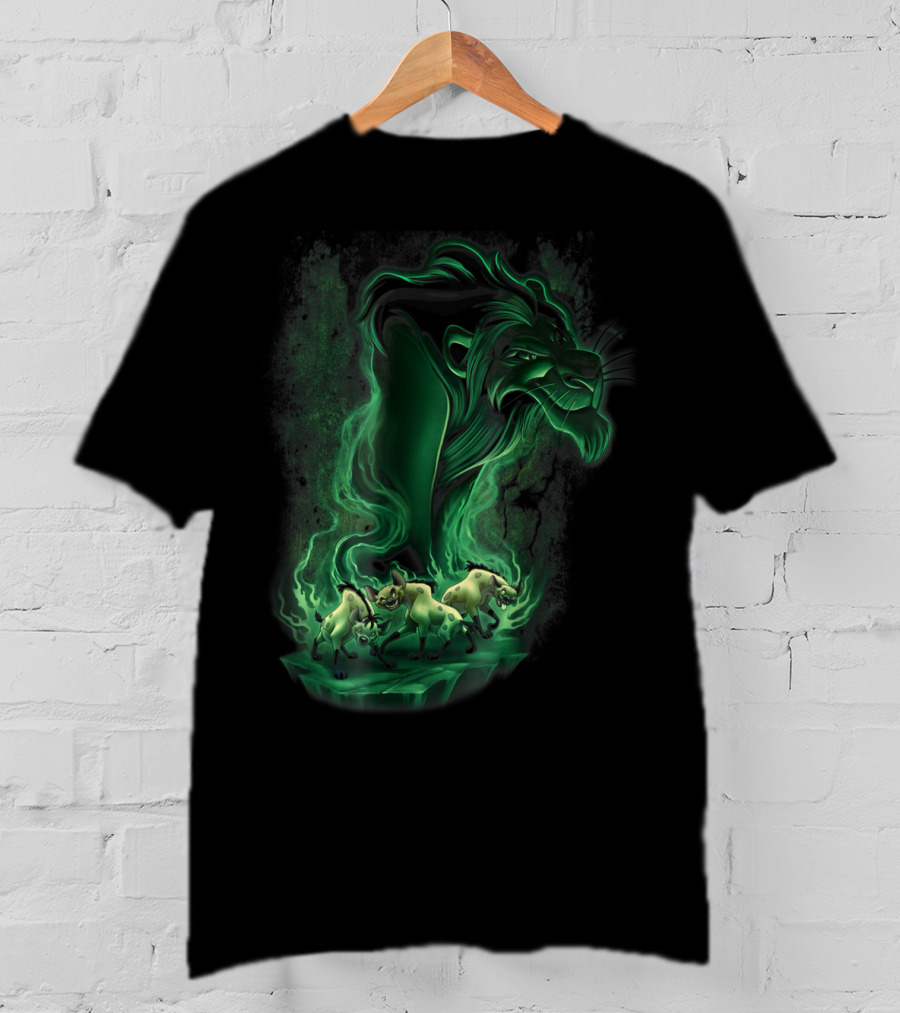 Disney Lion King Scar And Hyenas Green Smoke T-Shirt