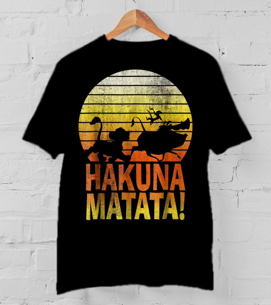 Disney Lion King Simba Pumbaa Timon Hakuna Matata Sunset T-Shirt