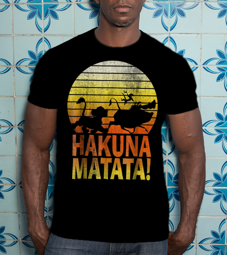 Disney Lion King Simba Pumbaa Timon Hakuna Matata Sunset T-Shirt