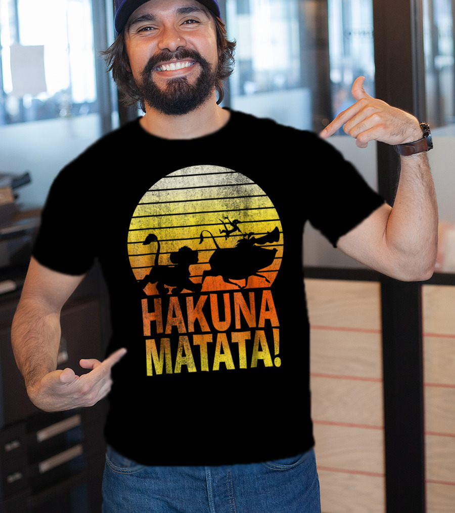 Disney Lion King Simba Pumbaa Timon Hakuna Matata Sunset T-Shirt