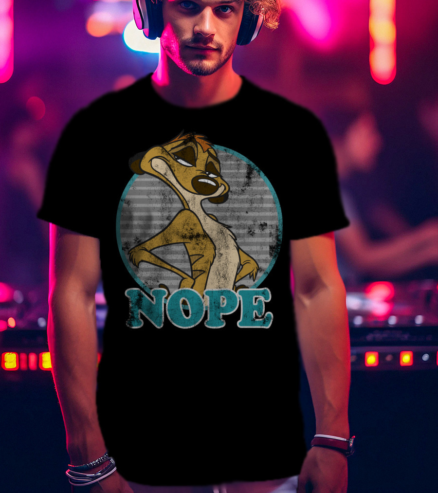 Disney's Lion King Timon Nope Striped Circle T-Shirt