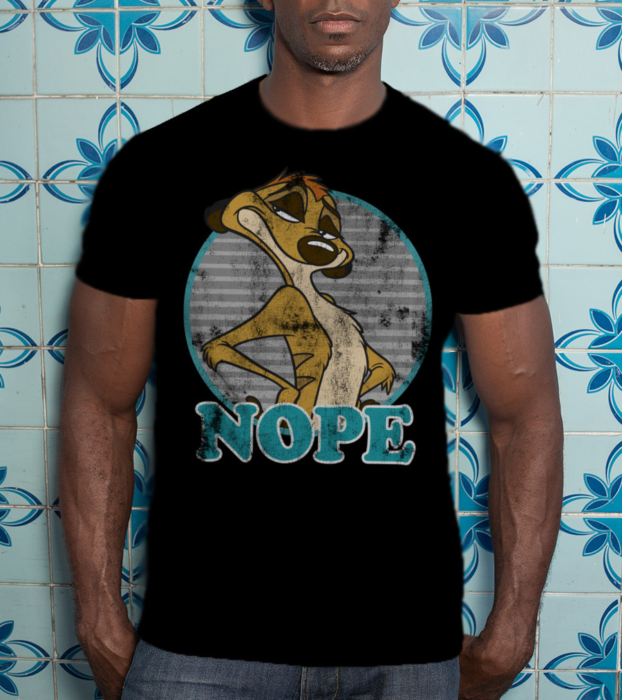 Disney's Lion King Timon Nope Striped Circle T-Shirt