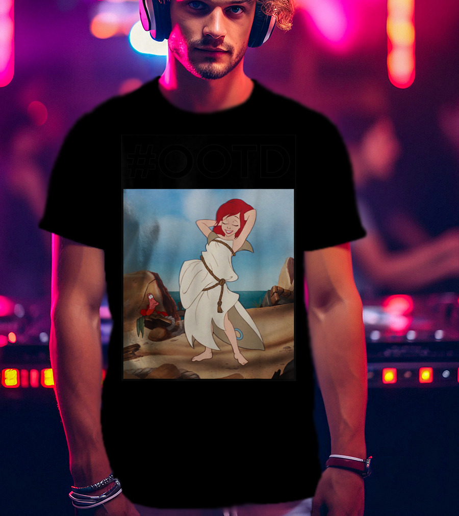 OOTD Disney Little Mermaid Ariel Beach Scene T-Shirt