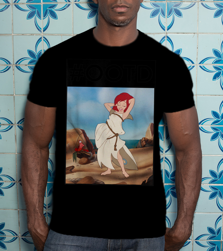 OOTD Disney Little Mermaid Ariel Beach Scene T-Shirt
