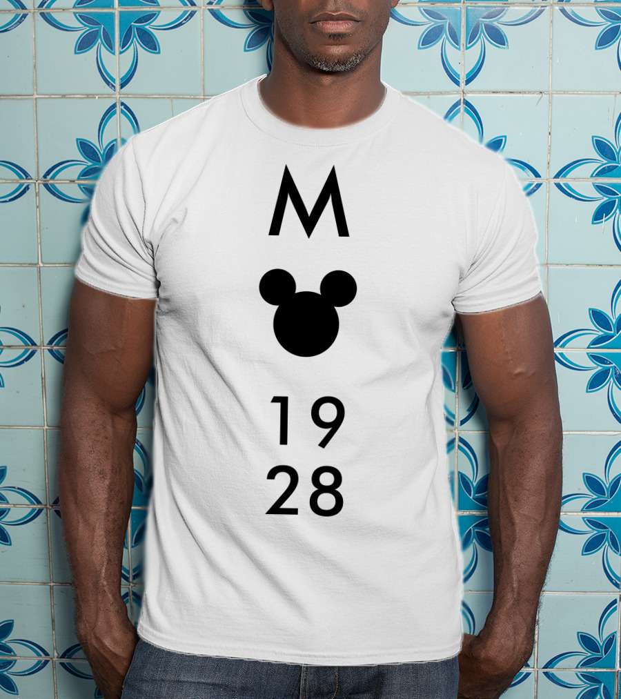 Mickey Mouse 1928 Iconic Disney M Logo Head T-Shirt