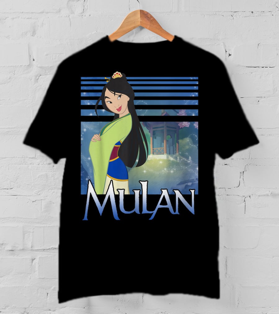 Disney Mulan Green Dress Sparkles Scene T-Shirt