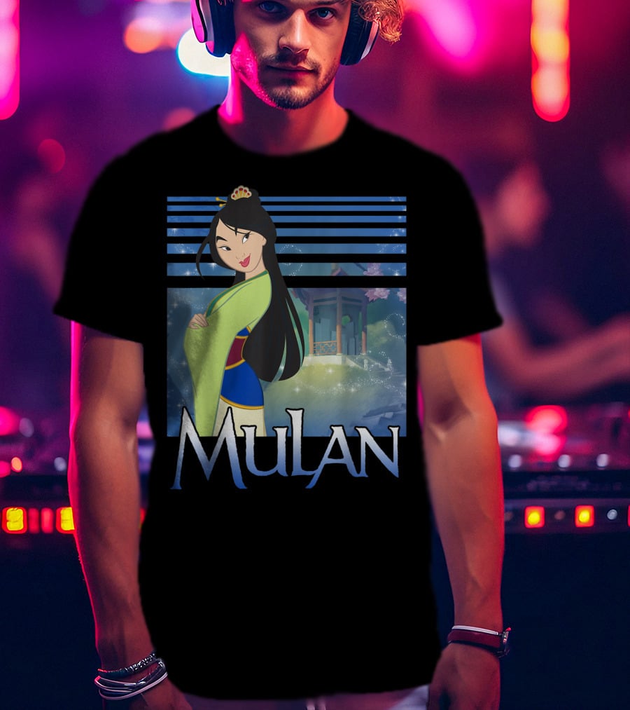Disney Mulan Green Dress Sparkles Scene T-Shirt