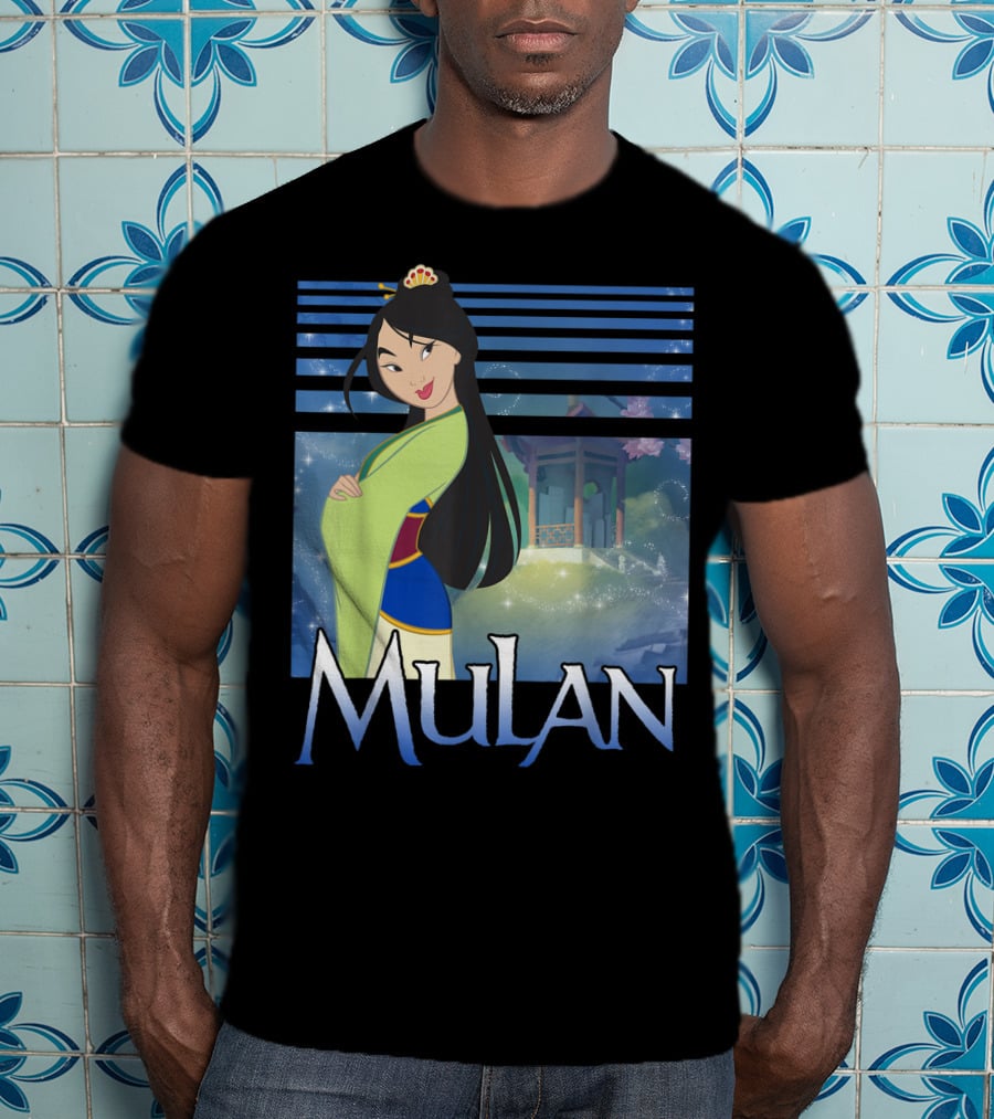 Disney Mulan Green Dress Sparkles Scene T-Shirt