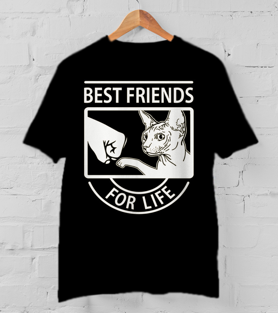 Best Friends For Life Fist Bump Cat T-Shirt
