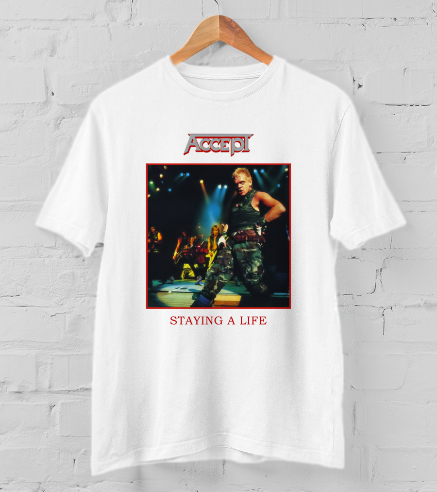 Accept Band Staying A Life Live Performance T-Shirt