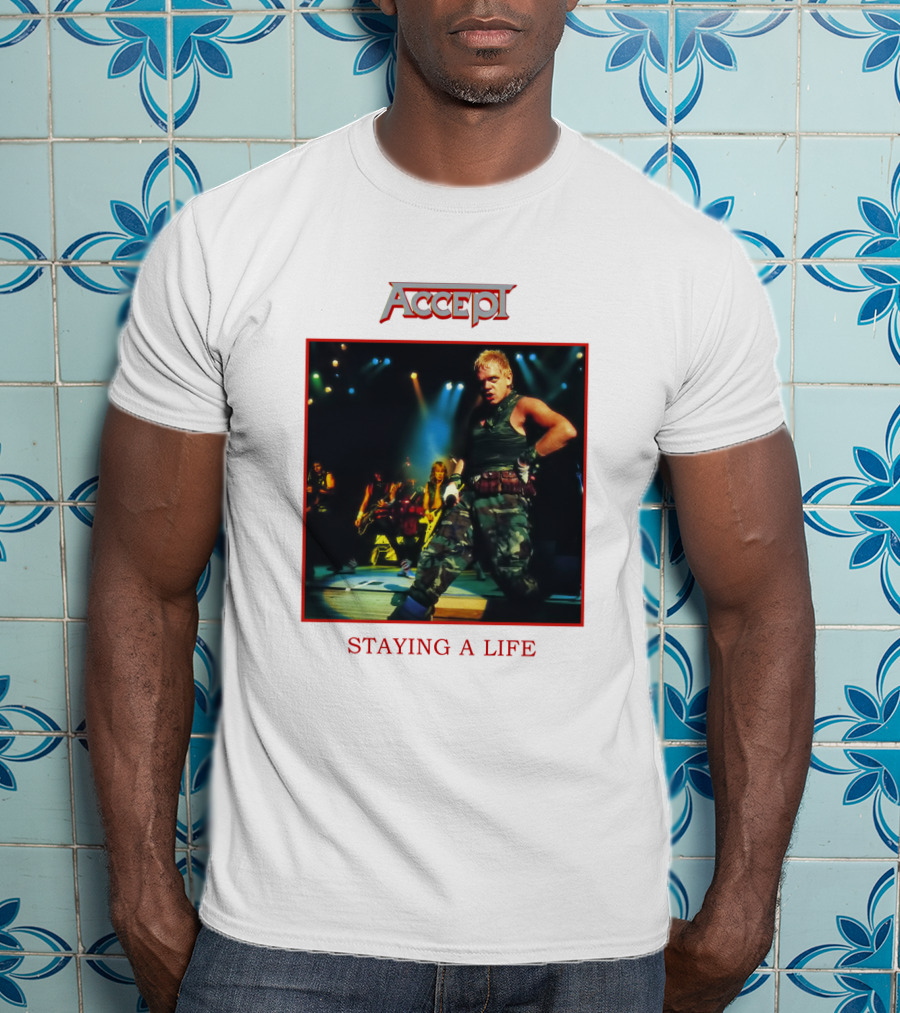 Accept Band Staying A Life Live Performance T-Shirt