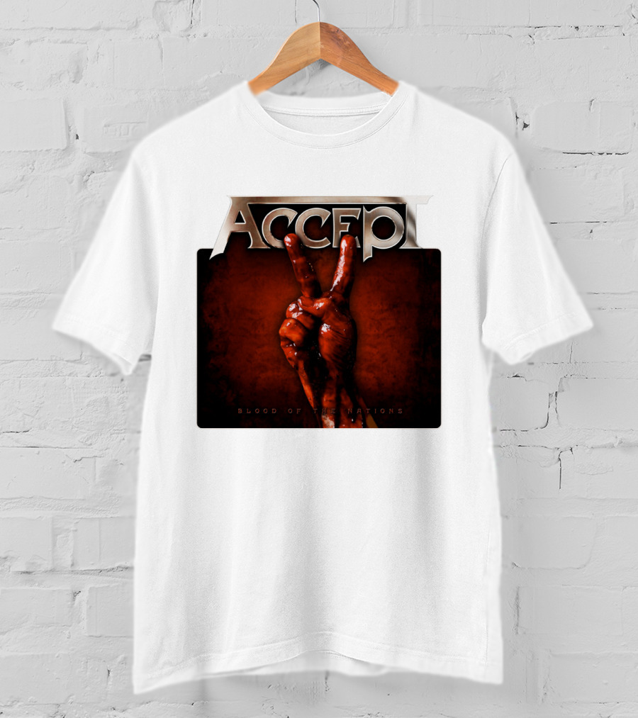 ACCEPT Blood Of The Nations Victory Hand Gesture T-Shirt
