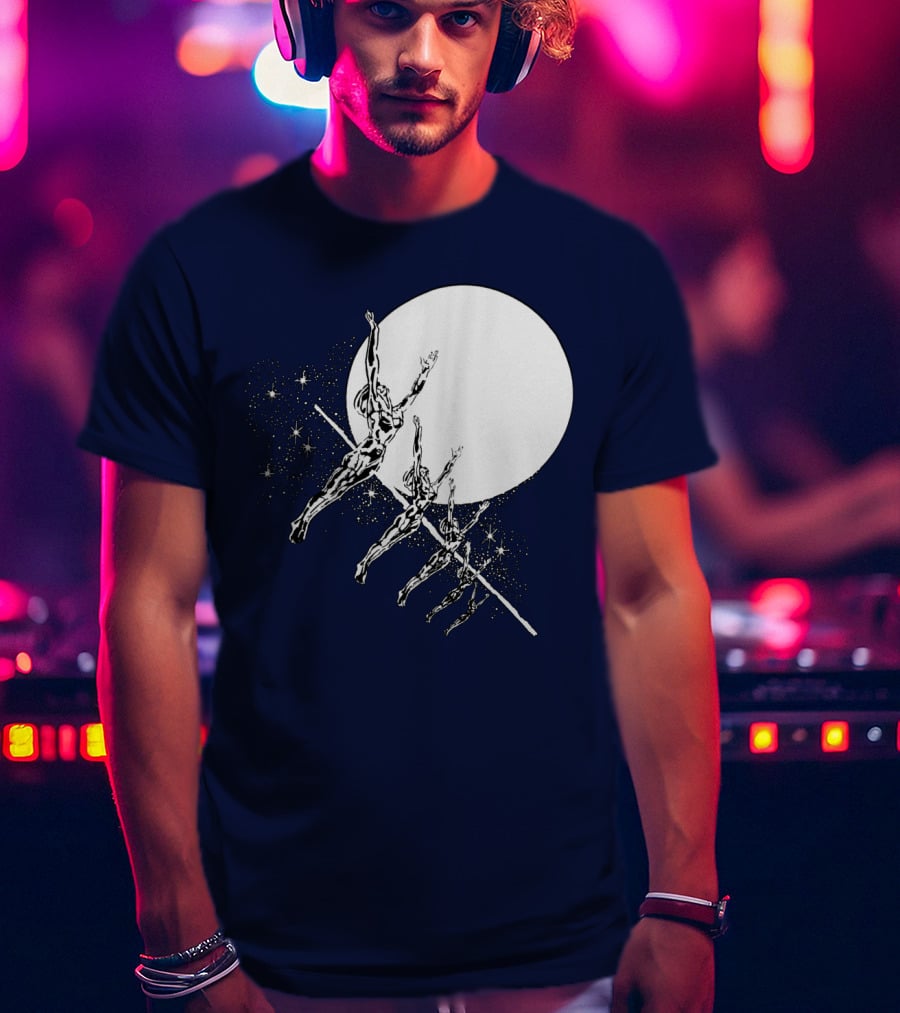 Hawkwind Band Space Themed Astronauts Moon Jumping T-Shirt